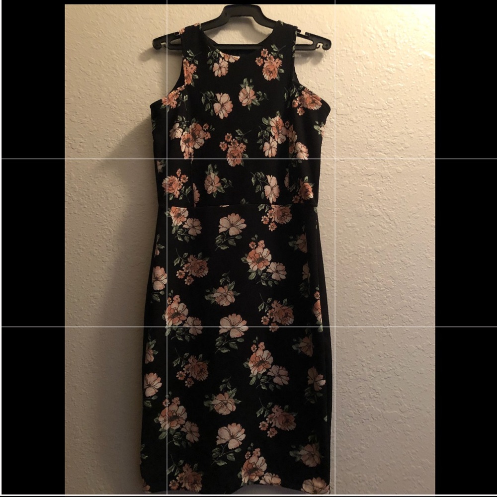 Beautiful Floral black dress
